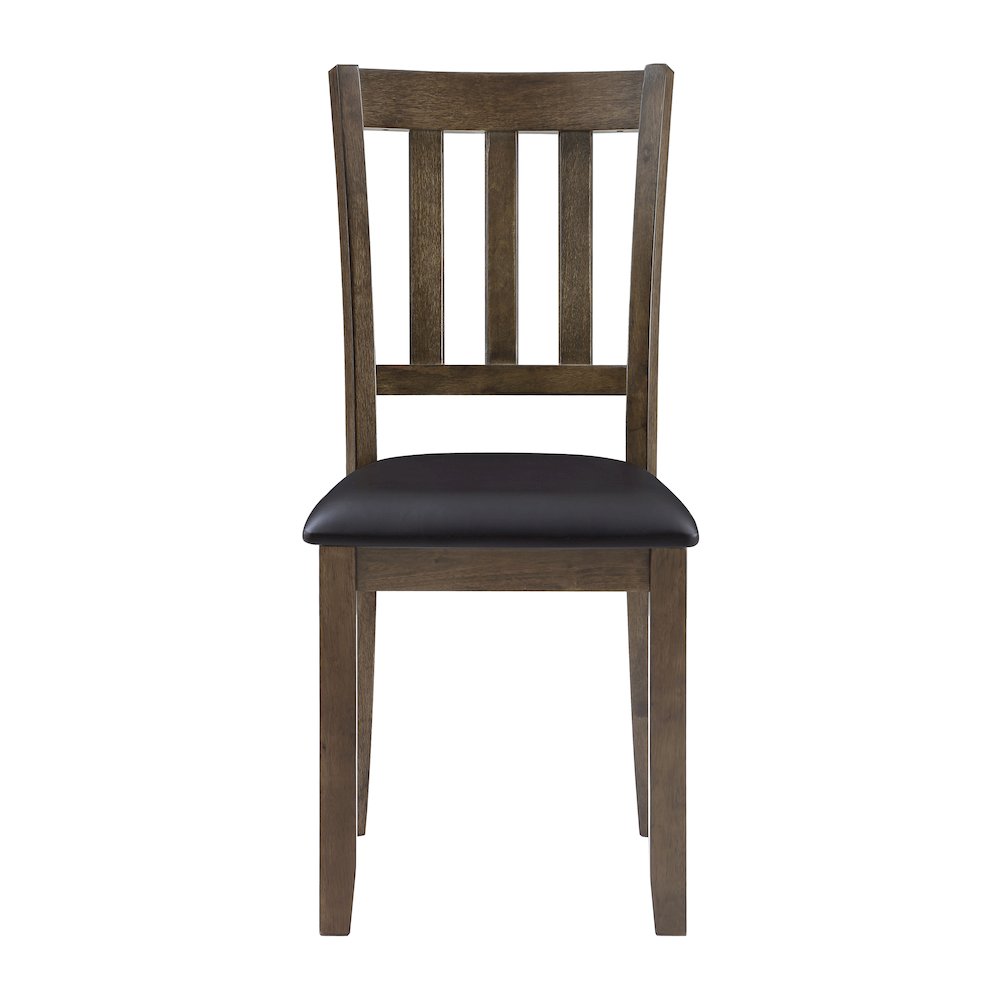 Faust Faux leather Dining Room Table and Chairs (set of 5) in Dark brown. Picture 6