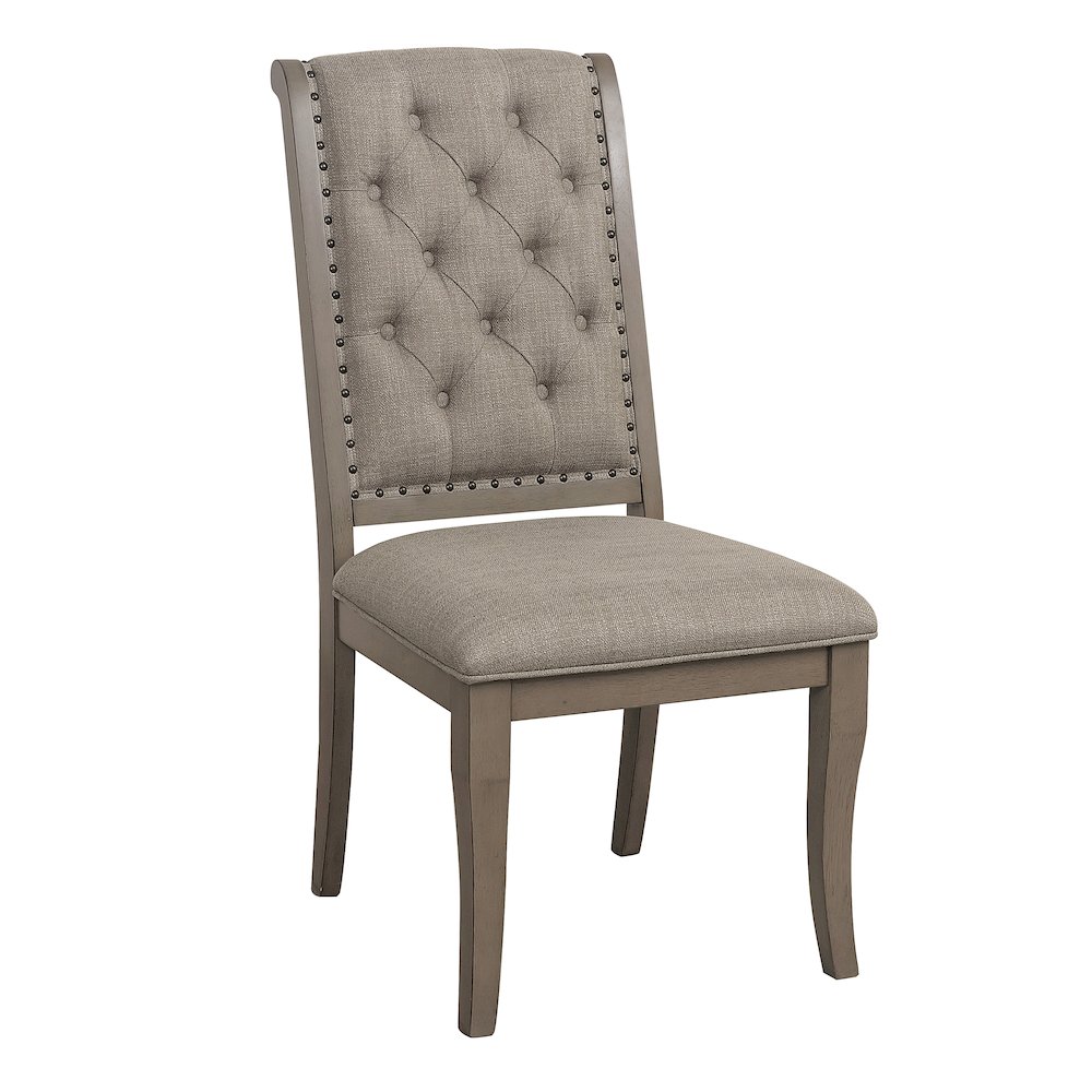 Vermillion Wood Dining Room Side Chair, set of 2 in Cream. Picture 1