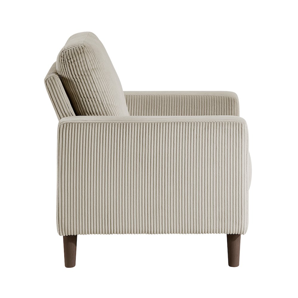 Crandall Corduroy Chair in Taupe. Picture 8