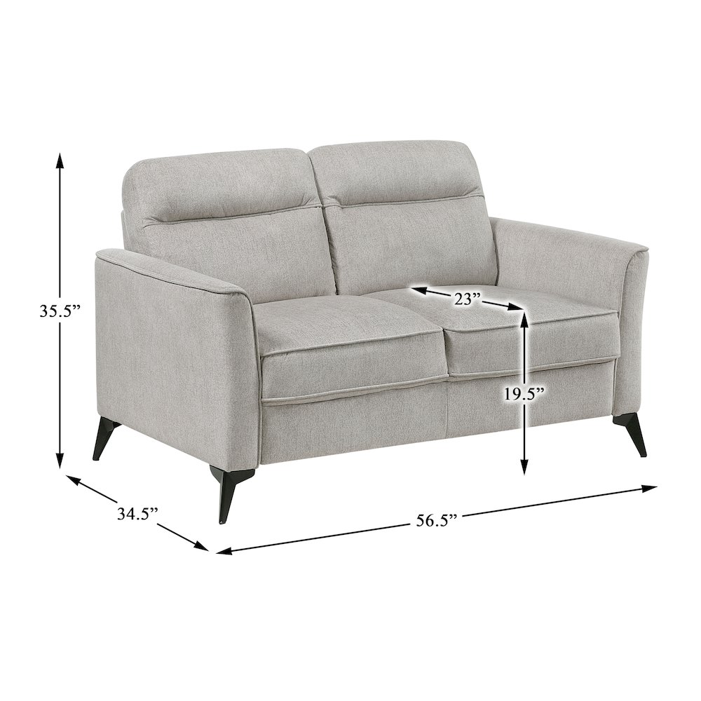 Tellot Microfiber Love Seat in Tan. Picture 6