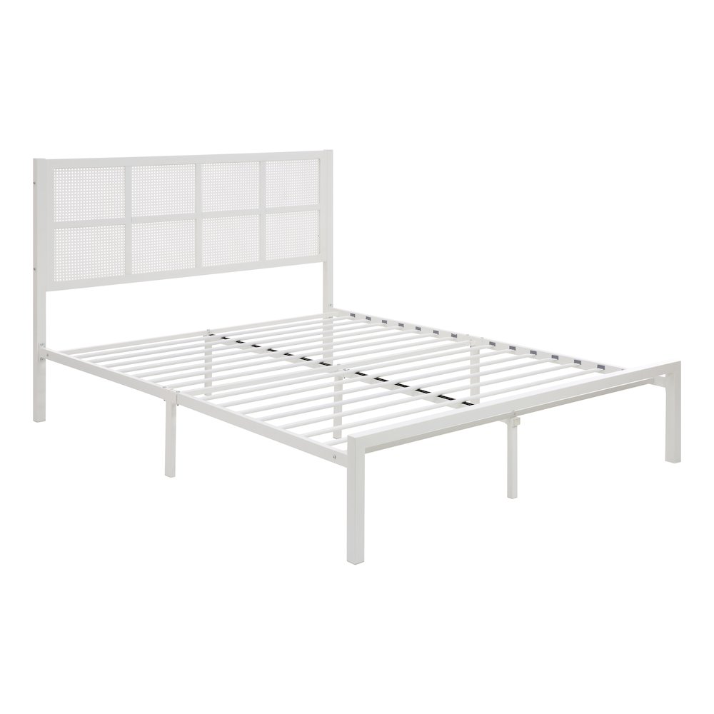 Sanibel Metal Eastern King Metal Platform Bed in White. Picture 2