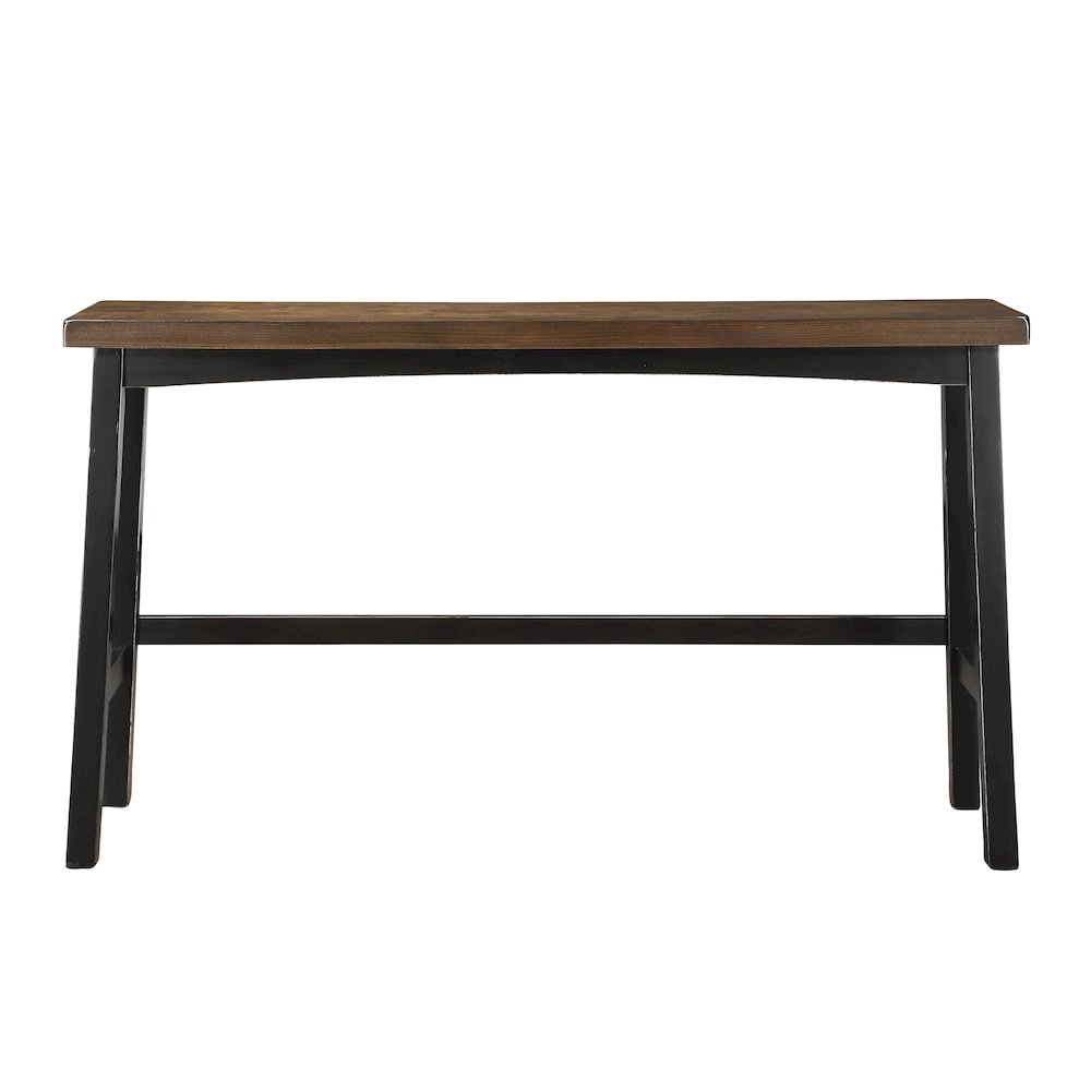 Caspian Solid Wood Pub Height Set (set of 4) in Black and Brown. Picture 3