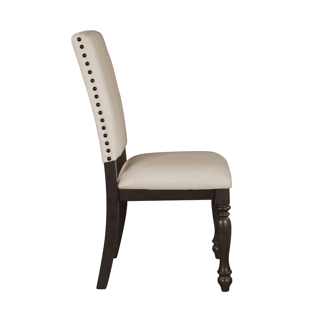 Begonia Wood Dining Room Side Chair, set of 2 in Beige. Picture 5