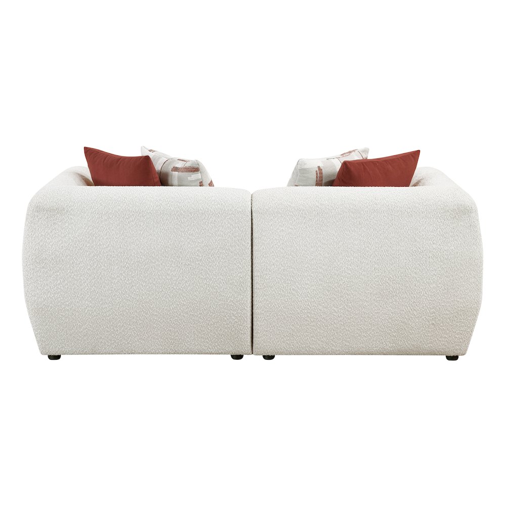 Franz Chenille Love Seat in Beige. Picture 3