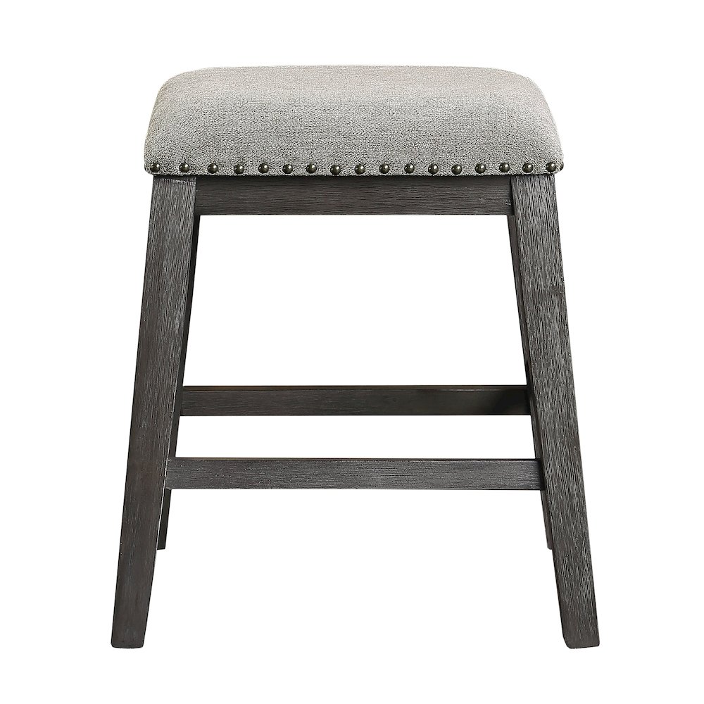 Timbre Chenille Counter Height Stool, set of 2 in Gray. Picture 3