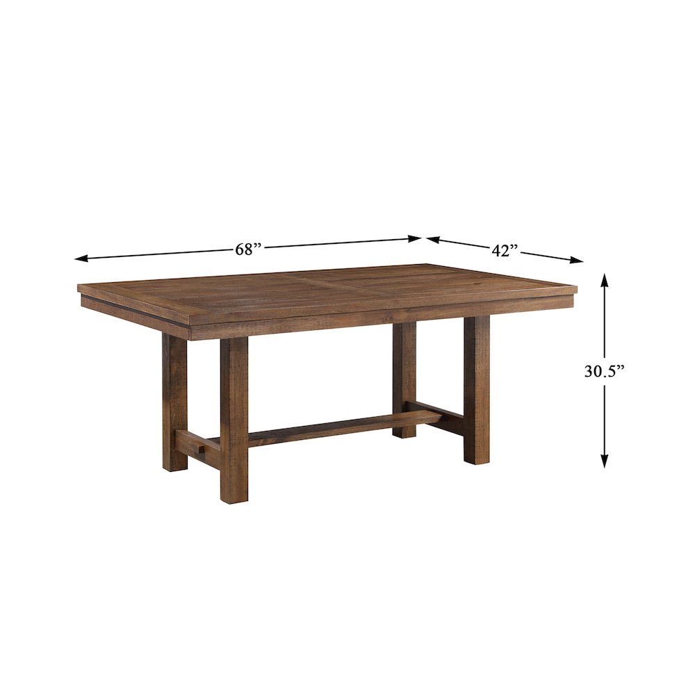 Bonner Wood Veneer Dining Room Table in Brown. Picture 4