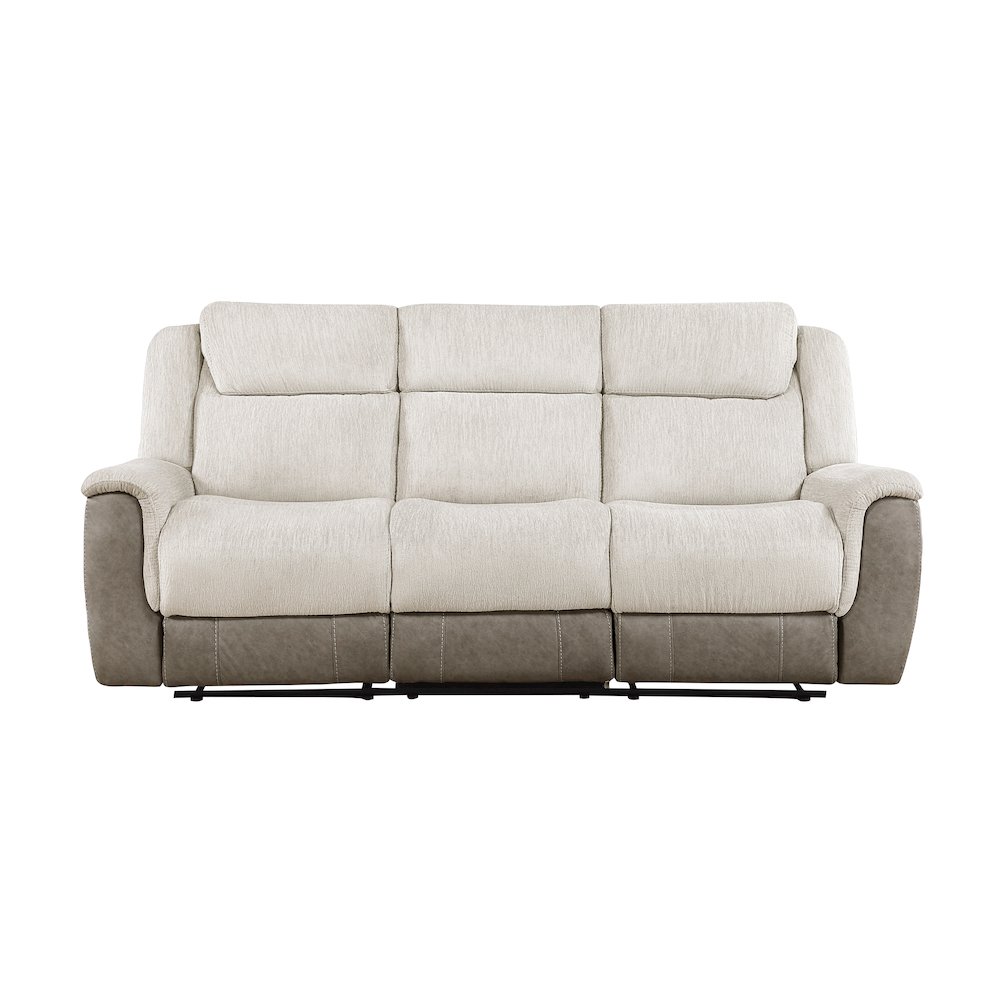 Harriette Chenille 2pc Set: Sofa, Loveseat in Beige. Picture 8