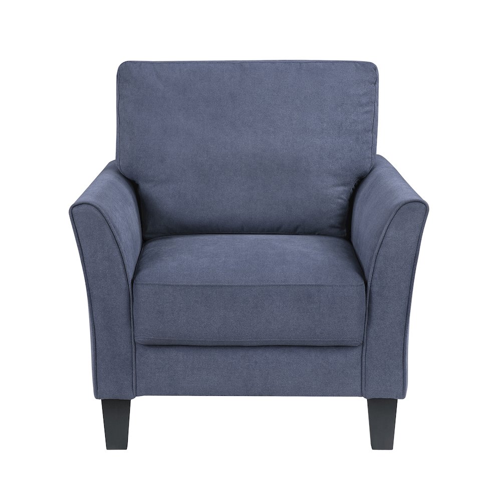 Aliana Textured 3pc Set: Sofa, Loveseat, Chair in Blue. Picture 11
