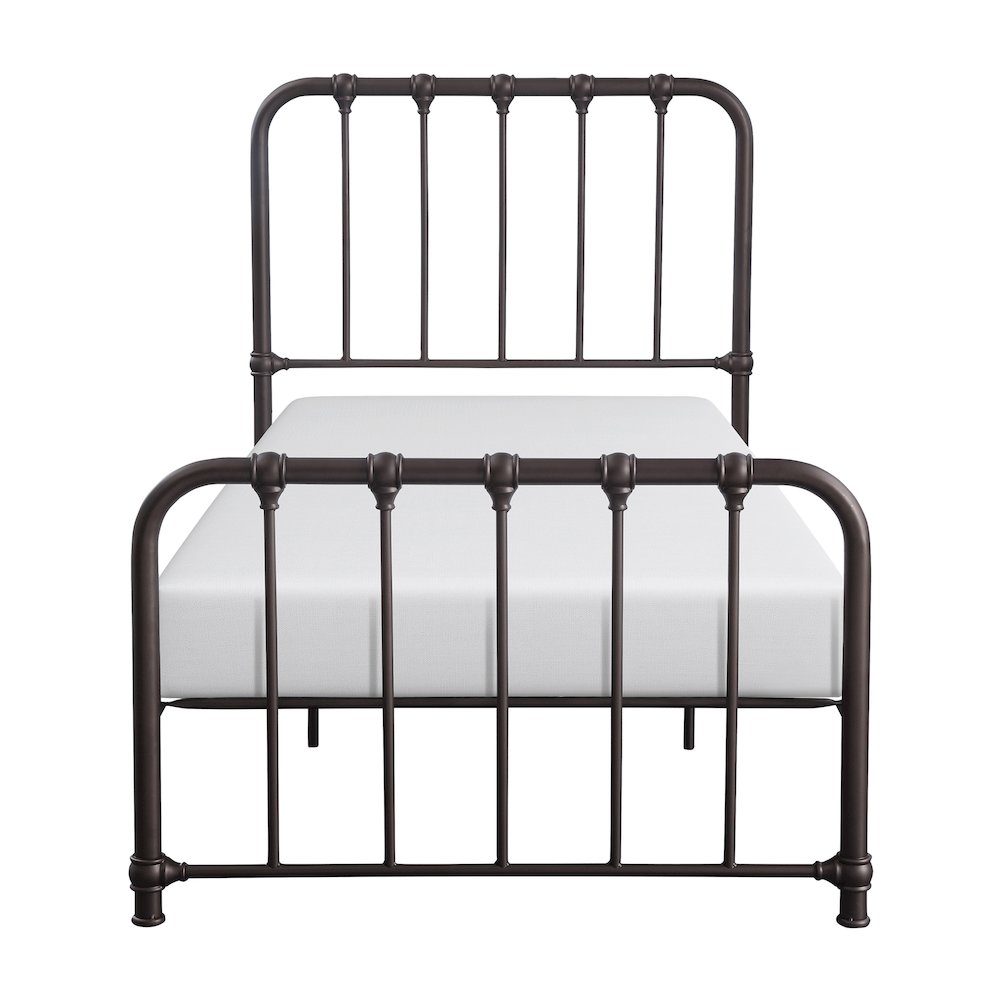 Bethany Metal Twin Metal Platform Bed in Dark Bronze. Picture 3