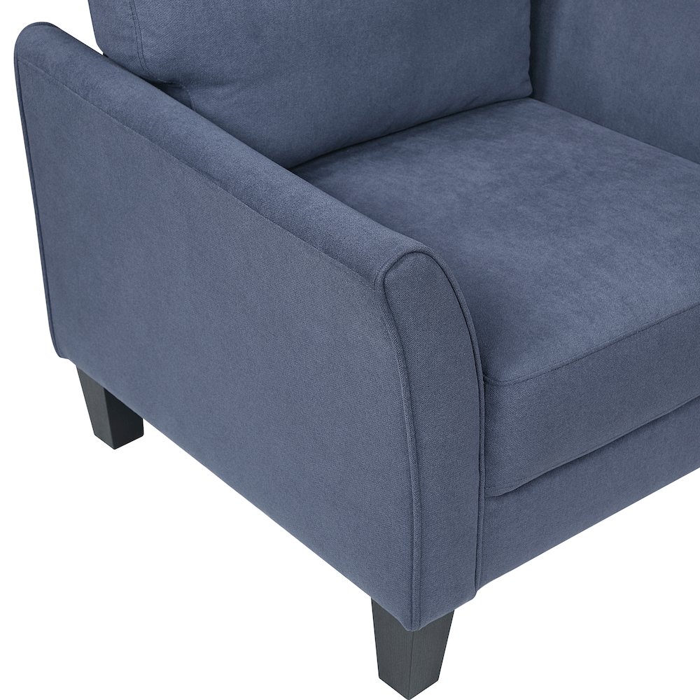 Aliana Textured Love Seat in Blue. Picture 8