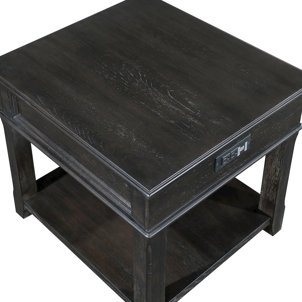 Muriel Pine End Table in Charcoal. Picture 8