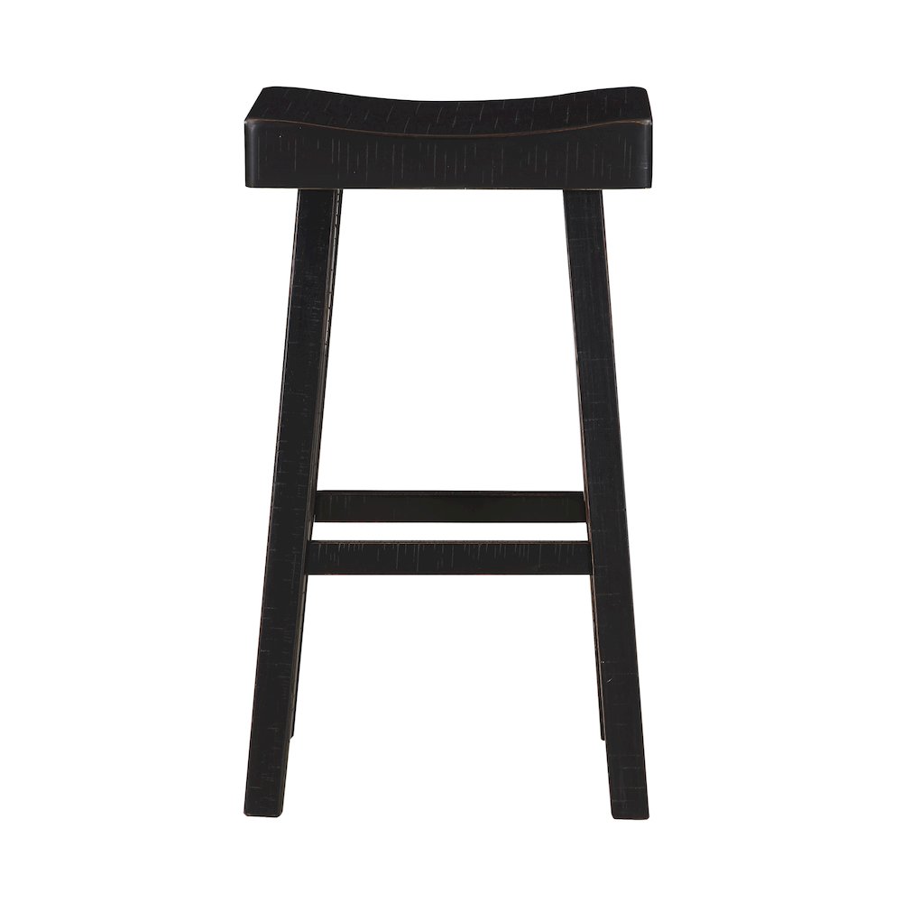 Caspian Solid Wood Pub Height Set (set of 4) in Black Finish. Picture 5