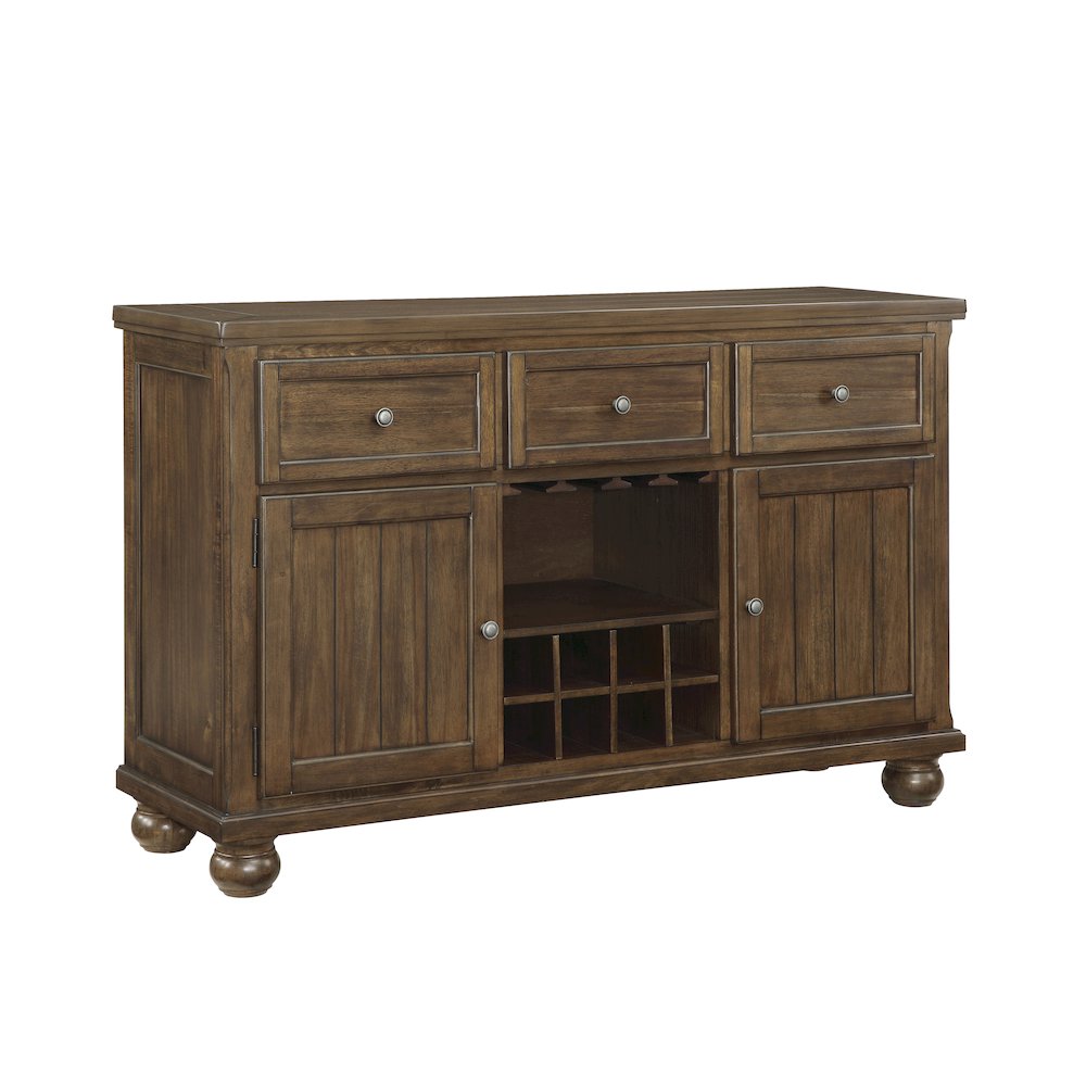 Tigard Acacia Veneer Dining Room Server in Cherry. Picture 1