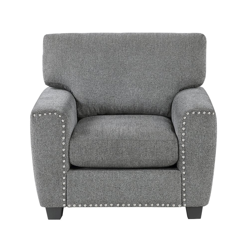 Isabel Chenille Chair in Dark Gray. Picture 5