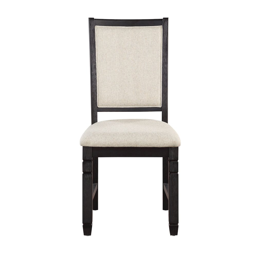 Asher Textured Dining Room Side Chair, set of 2 in Beige. Picture 3