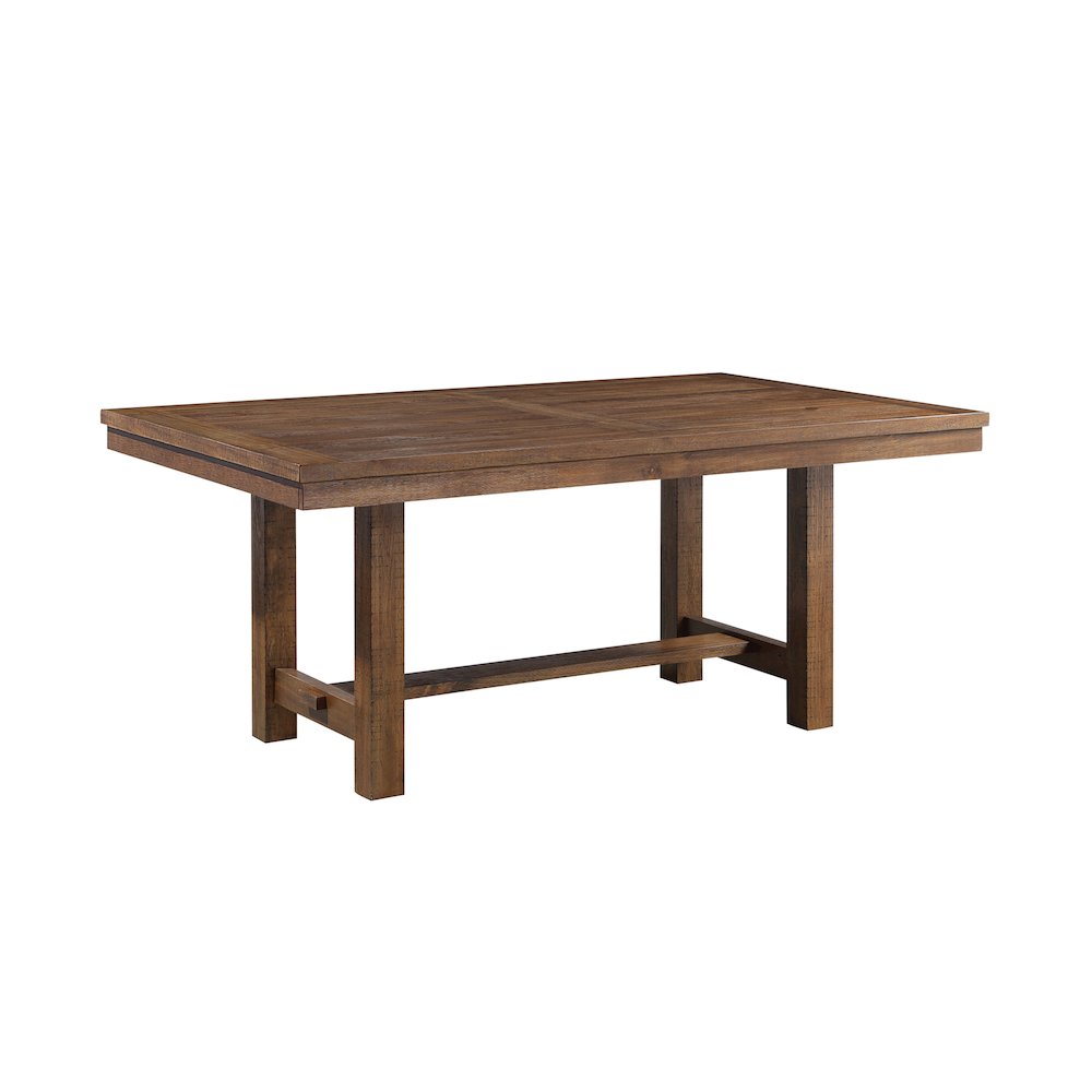 Bonner Wood Veneer Dining Room Table in Brown. Picture 1