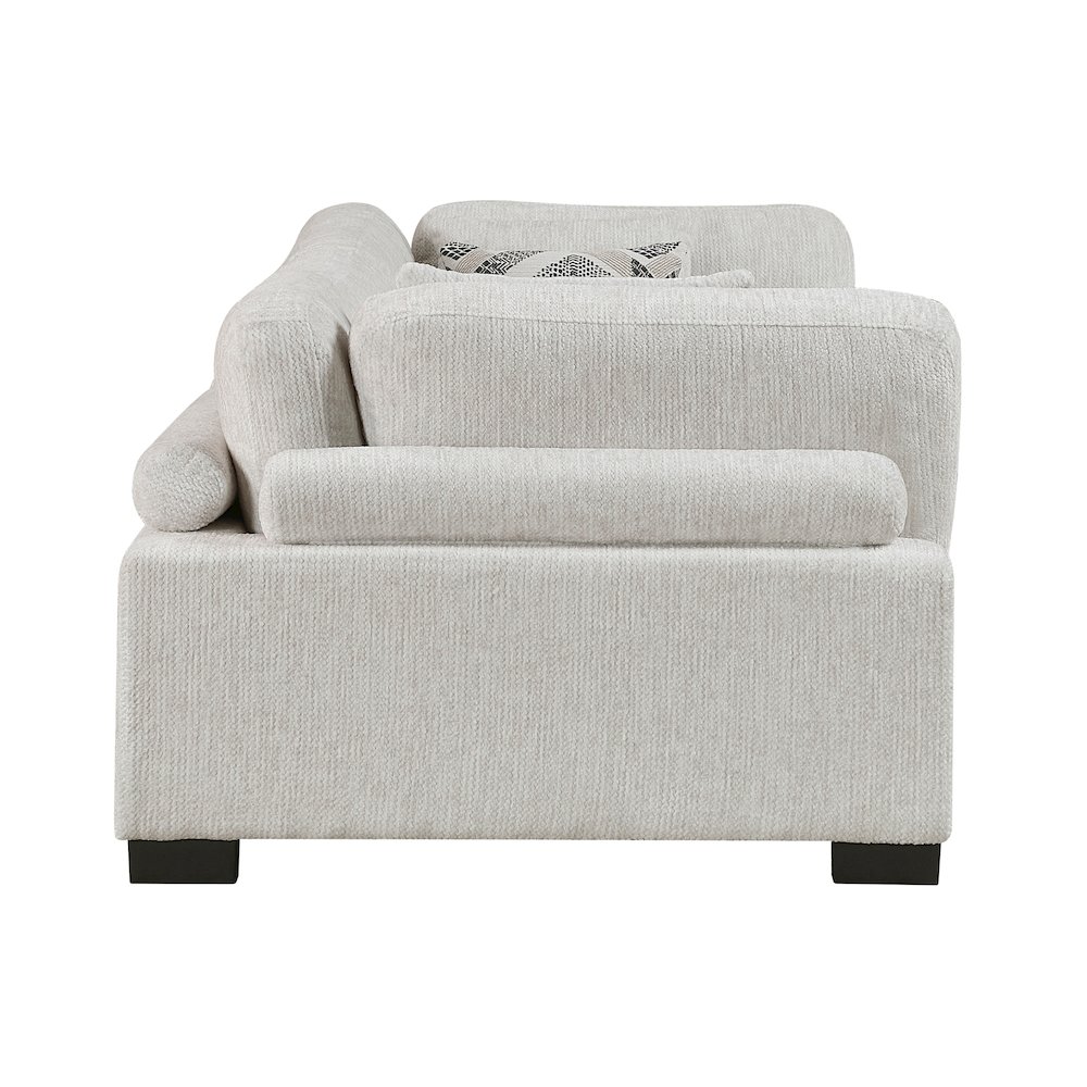 Corydon Microfiber Love Seat in Beige. Picture 5