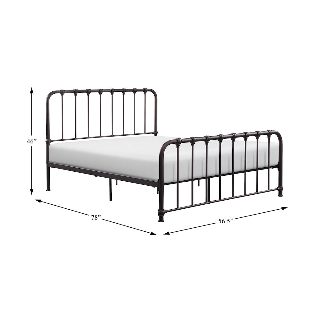 Bethany Metal Full Metal Platform Bed in Dark Bronze. Picture 4