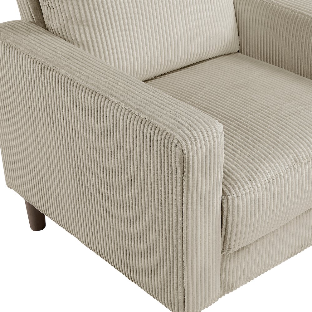 Crandall Corduroy Chair in Taupe. Picture 9