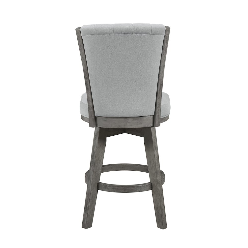 Corvallis Velvet Counter Height Swivel Stool, set of 2 in Gray. Picture 3