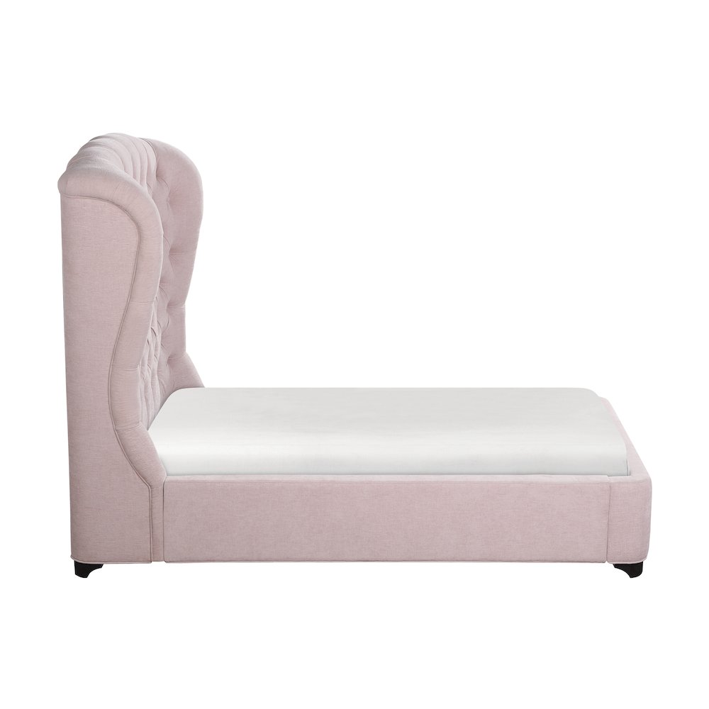Cameo Chenille Twin Upholstery Bed in Pink. Picture 7