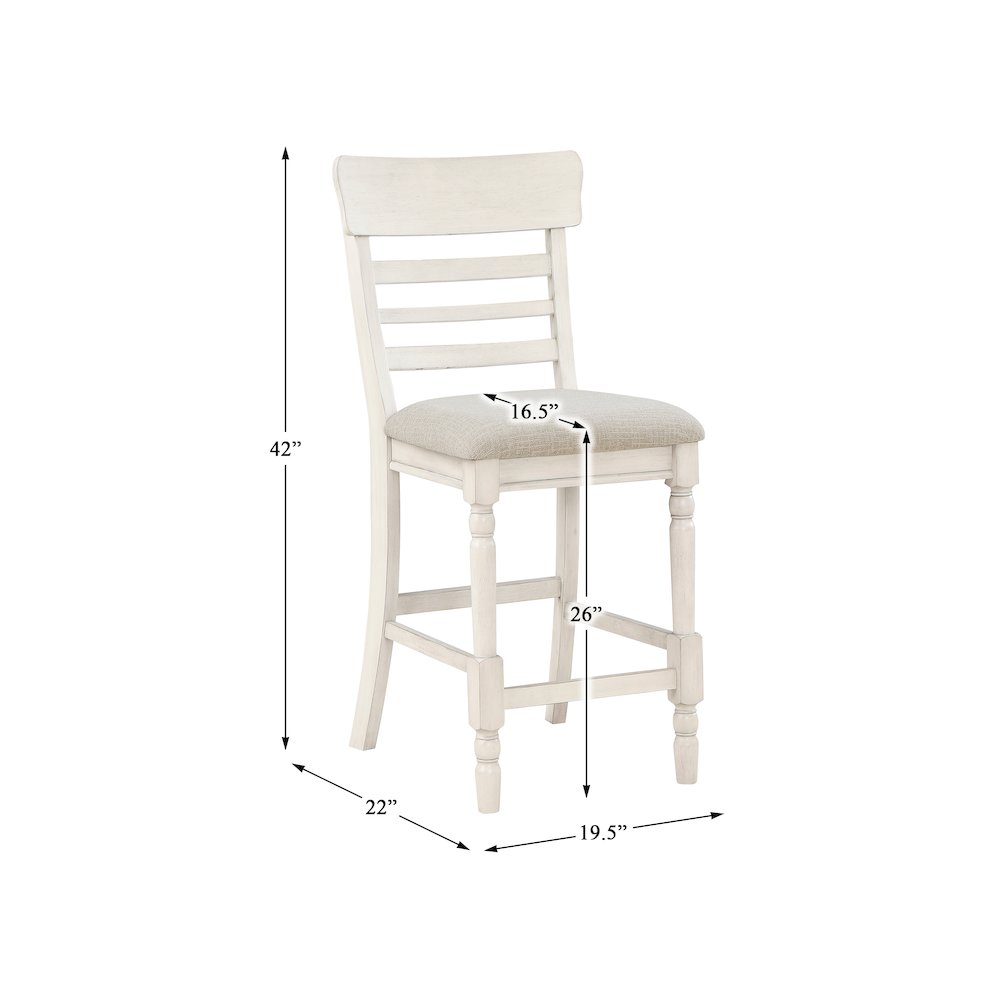 Alburgh Textured Counter Height Chair, set of 2 in Light gray. Picture 4