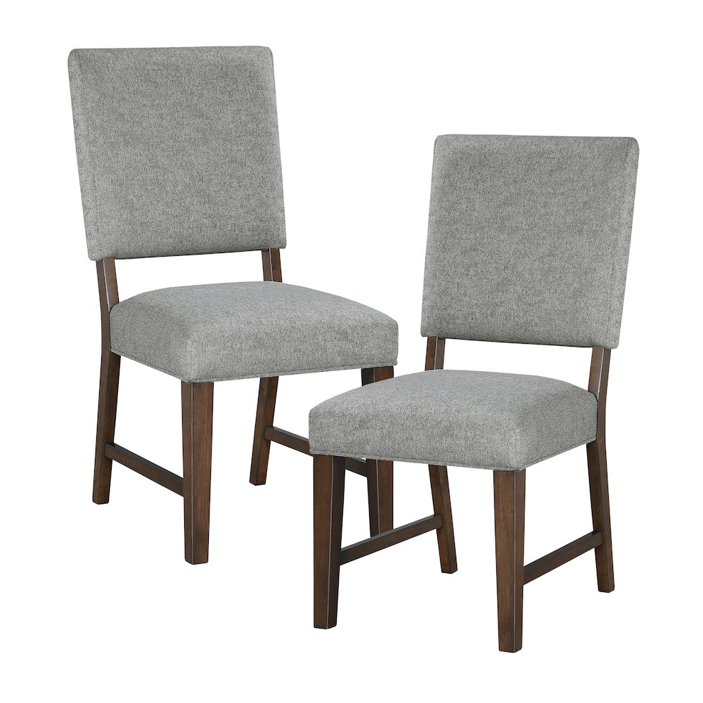 Franco Textured Dining Room Side Chair, set of 2 in Gray. Picture 1
