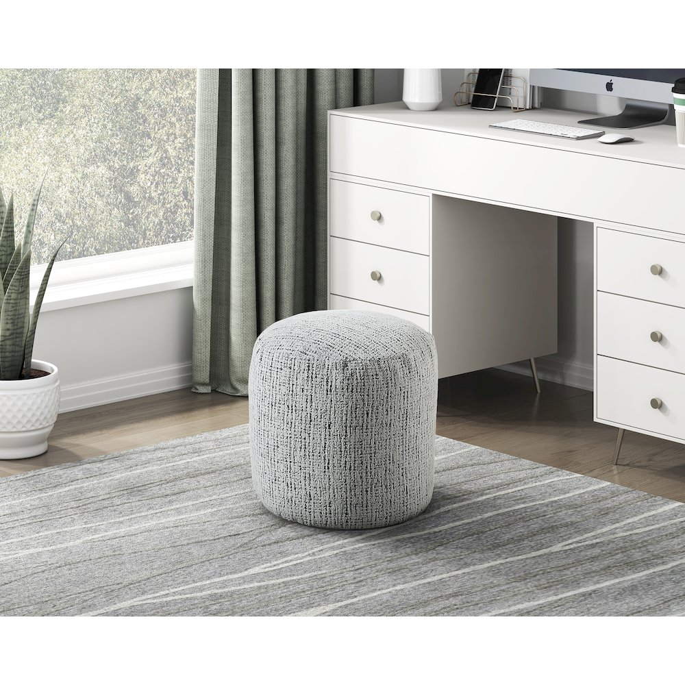Aiken Chenille Pouf In Multi Color. Picture 3