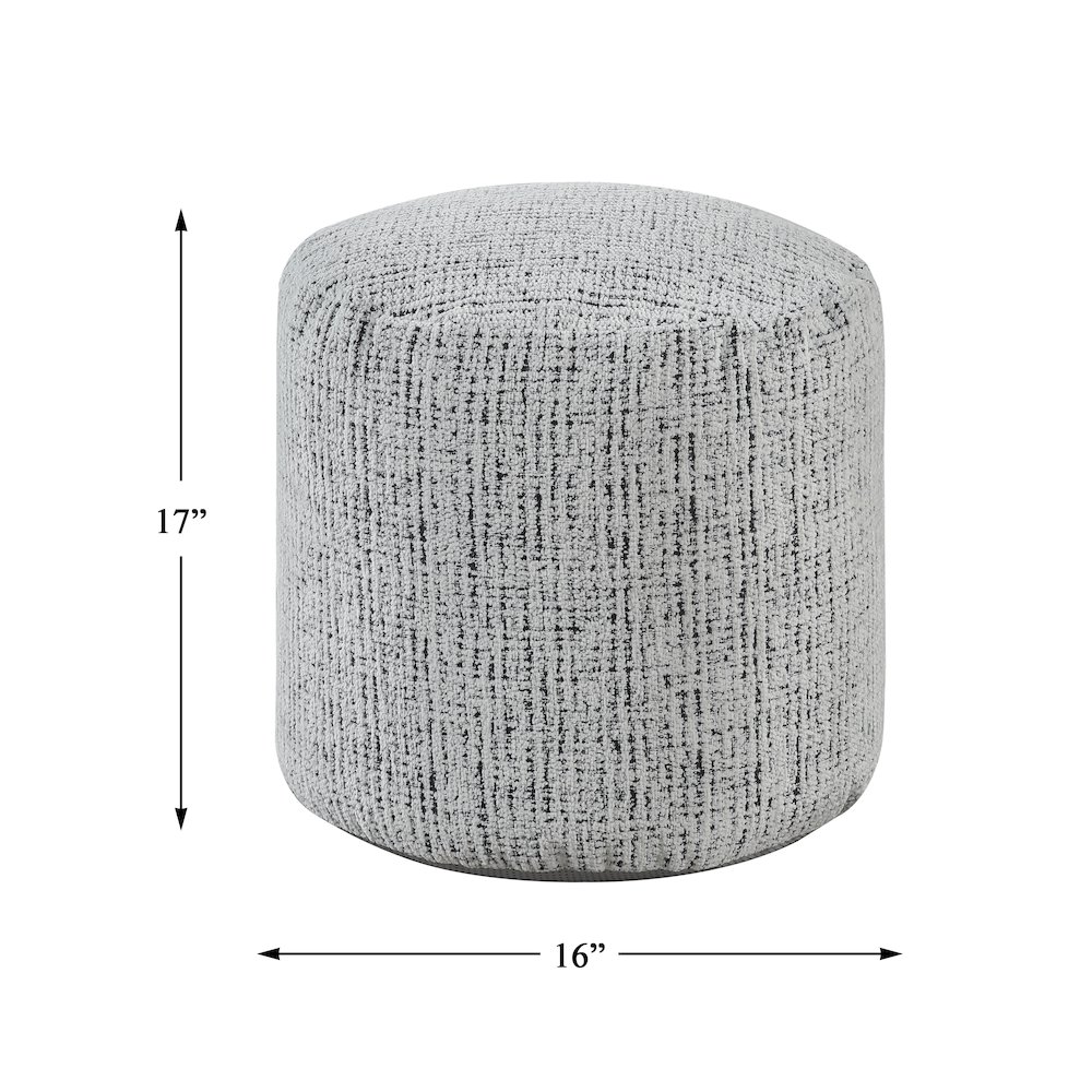 Aiken Chenille Pouf In Multi Color. Picture 4