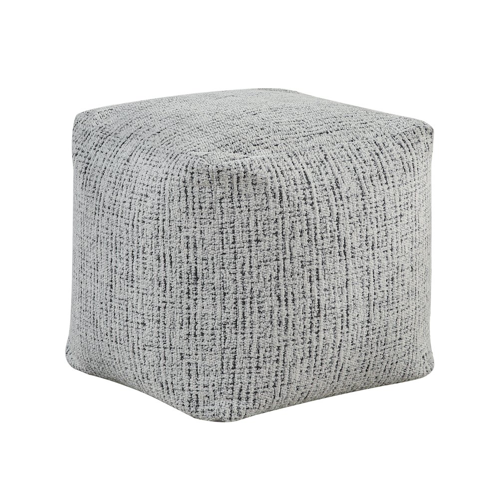 Easley  Chenille Pouf In Multi Color. Picture 1