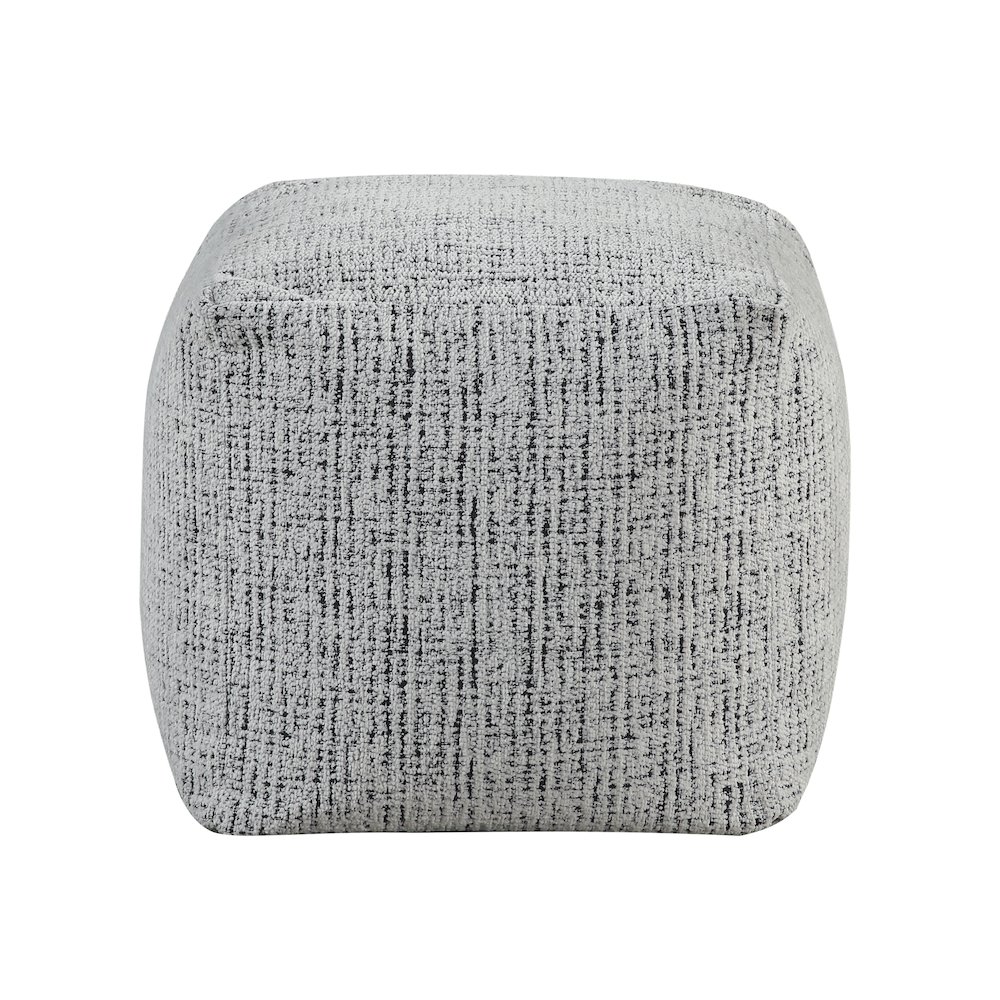 Easley  Chenille Pouf In Multi Color. Picture 3