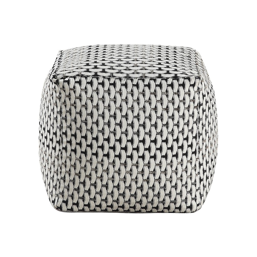 Trent  Jacquard Pouf In Multi Color. Picture 3