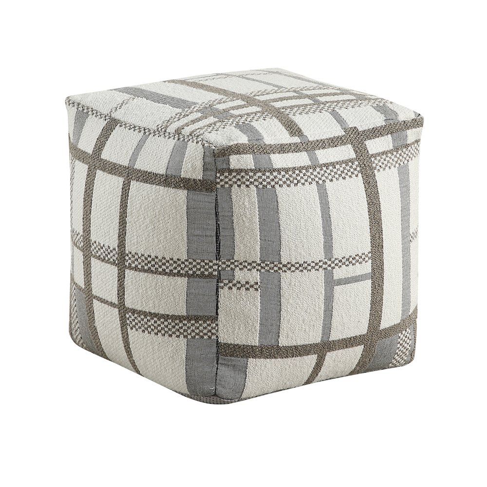 Monica  Jacquard Pouf In Multi Color. Picture 1