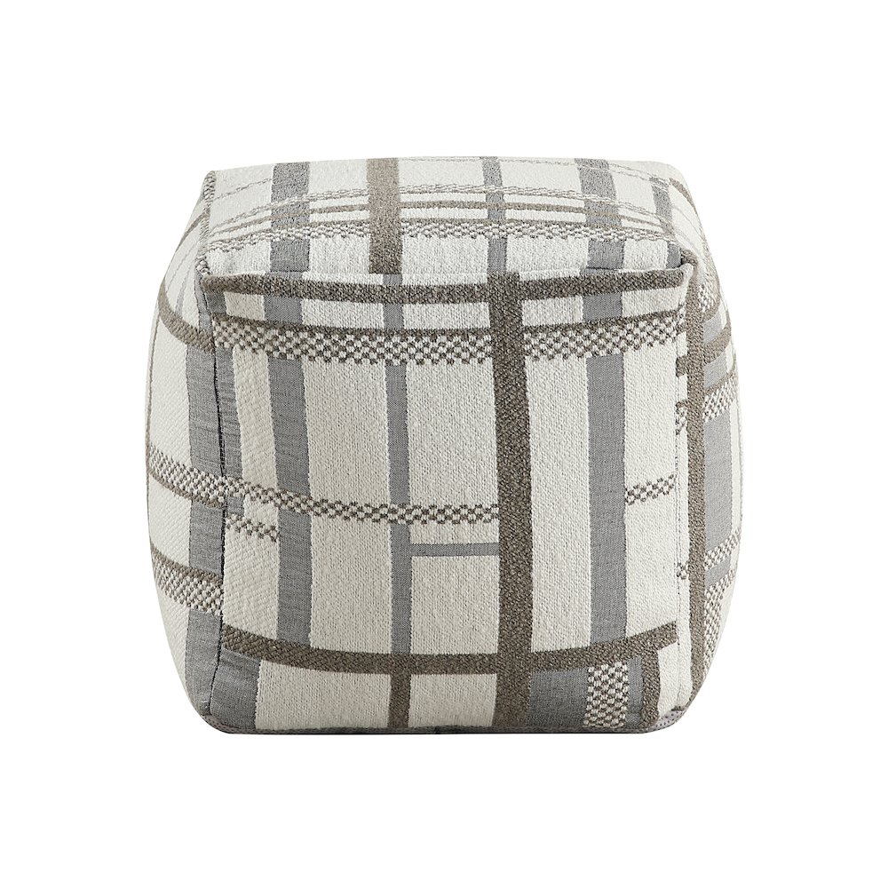 Monica  Jacquard Pouf In Multi Color. Picture 3
