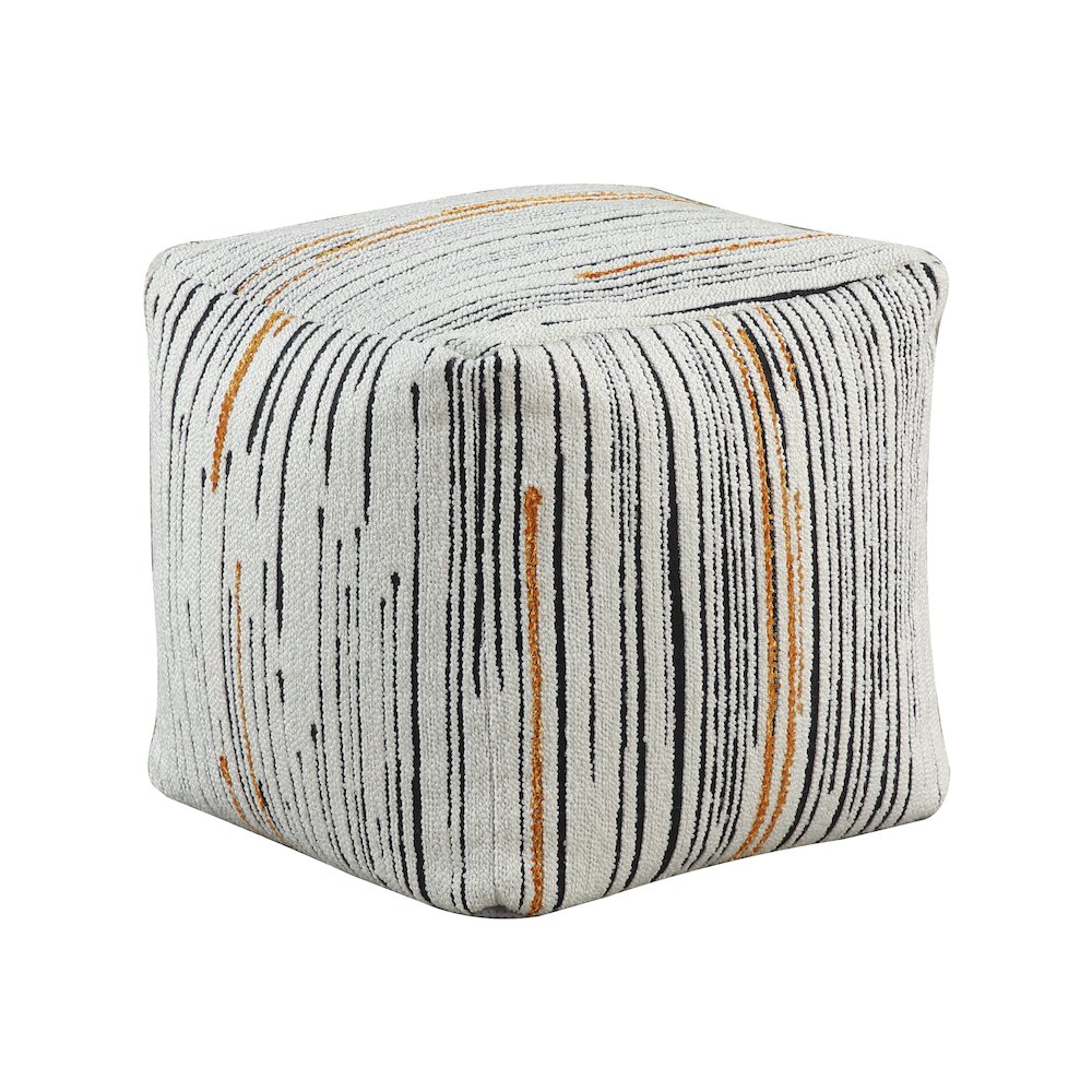 Poplar  Jacquard Pouf In Multi Color. Picture 1