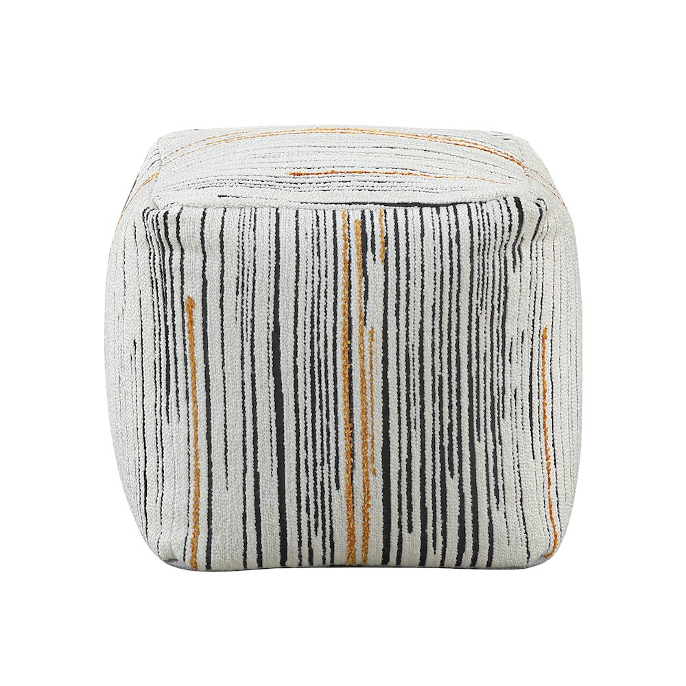 Poplar  Jacquard Pouf In Multi Color. Picture 3