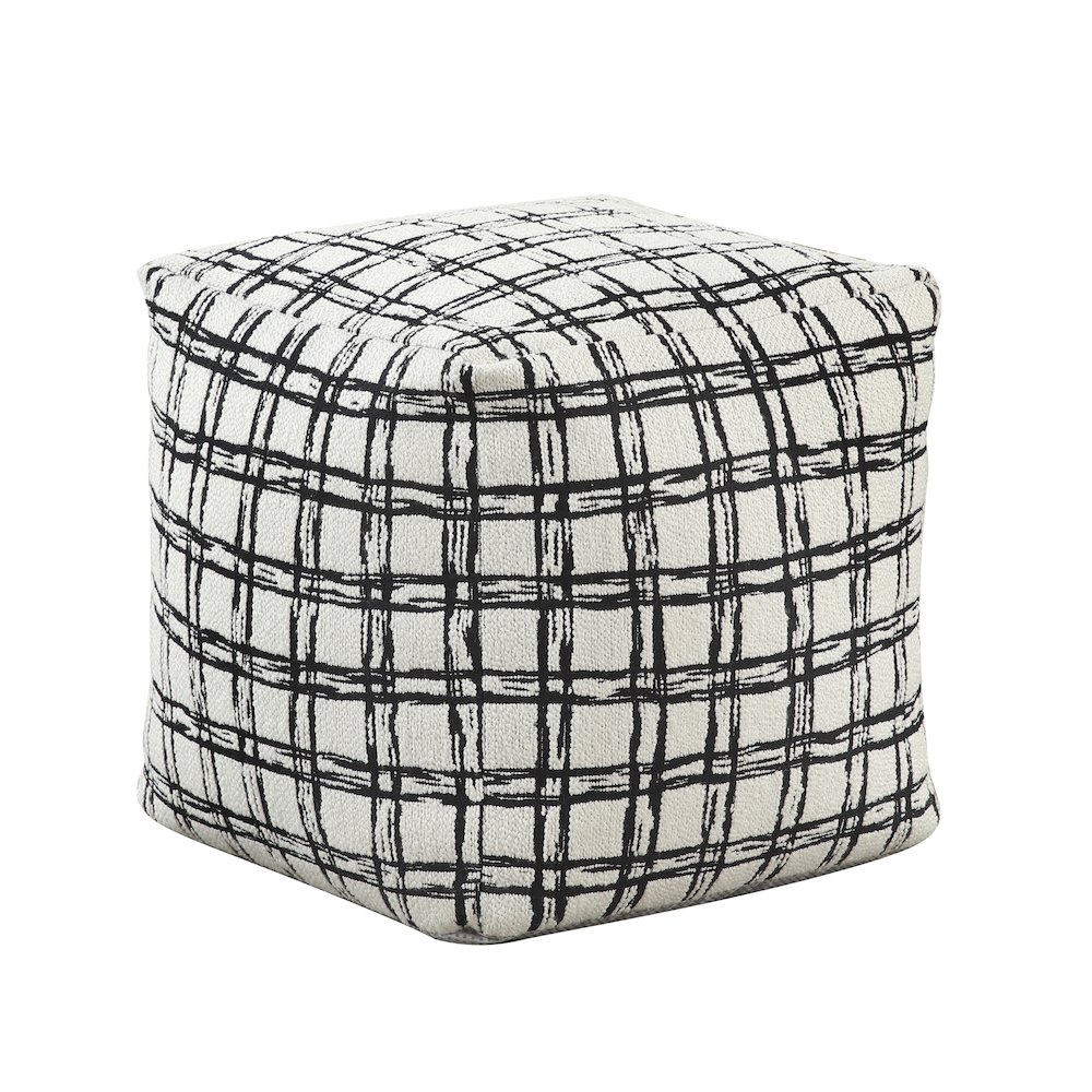 Misty  Jacquard Pouf In Multi Color. Picture 1