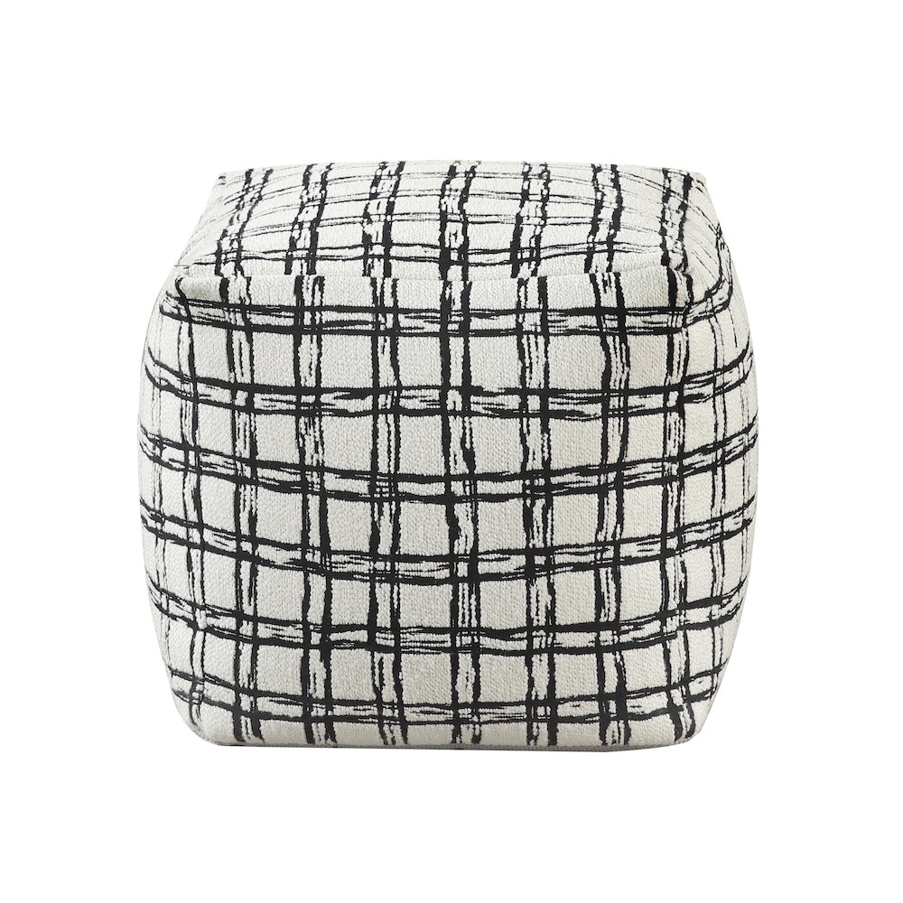 Misty  Jacquard Pouf In Multi Color. Picture 3