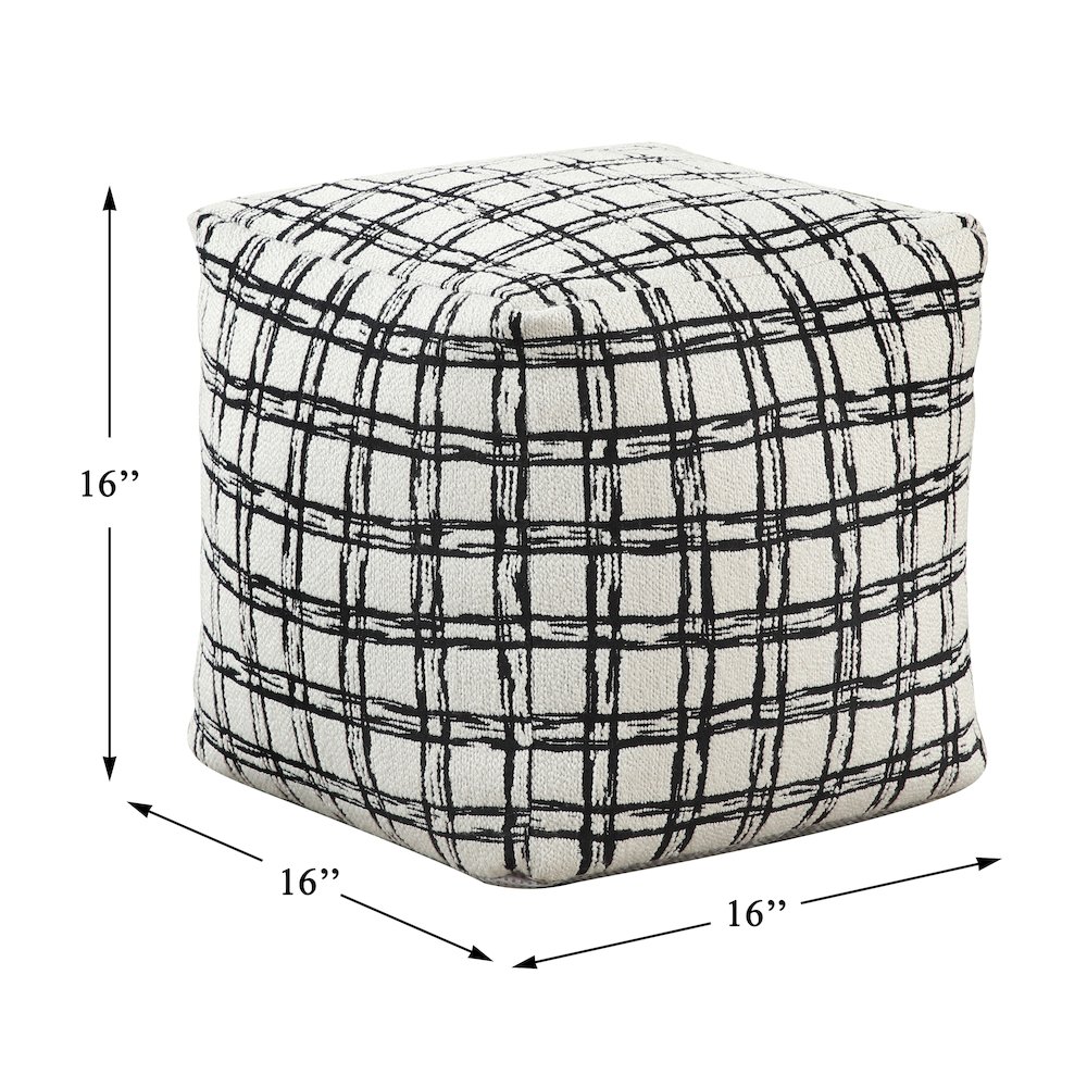 Misty  Jacquard Pouf In Multi Color. Picture 4
