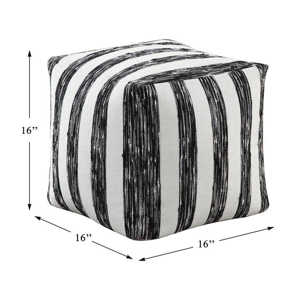 Avril  Jacquard Pouf In Multi Color. Picture 4