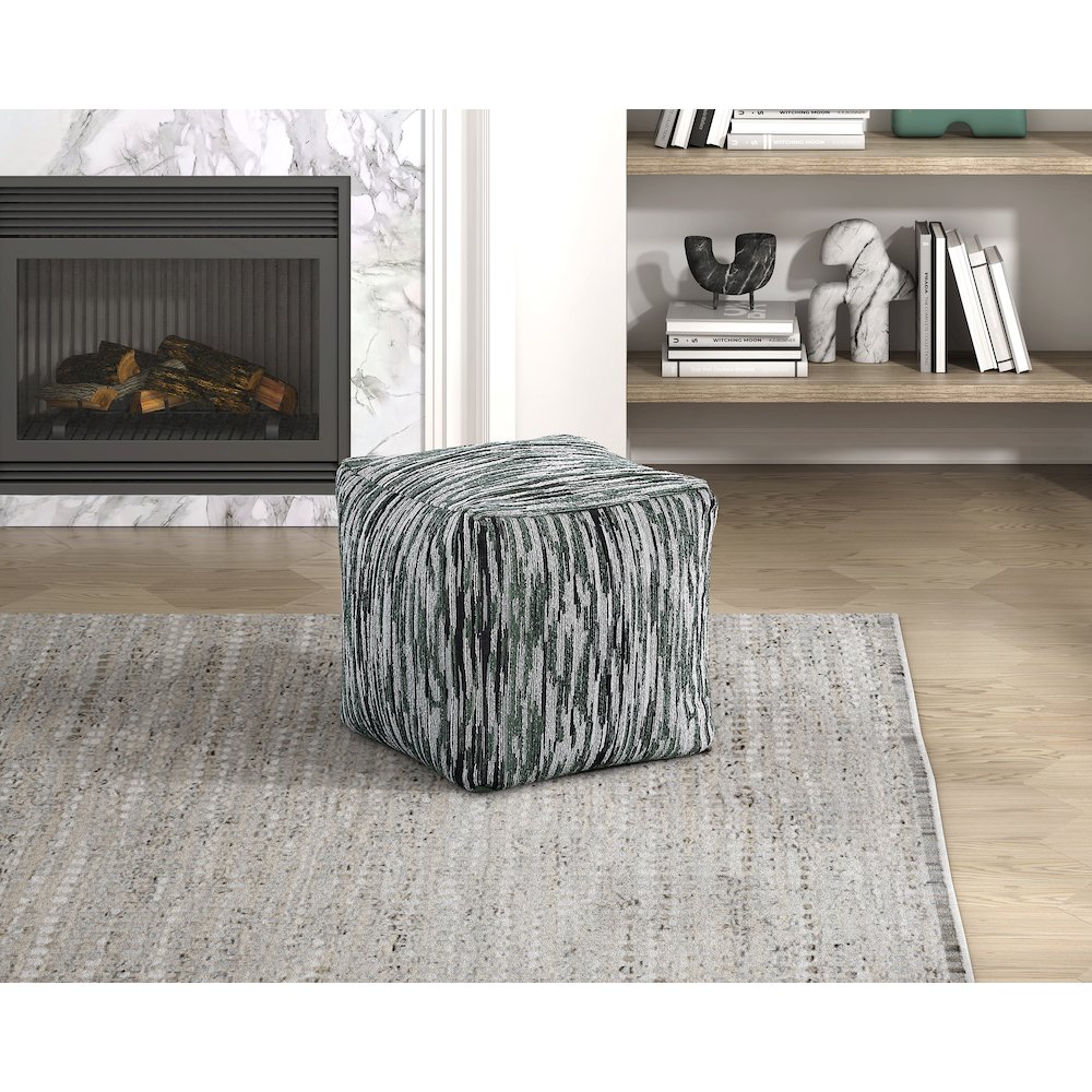 Lundy  Jacquard Pouf In Multi Color. Picture 2