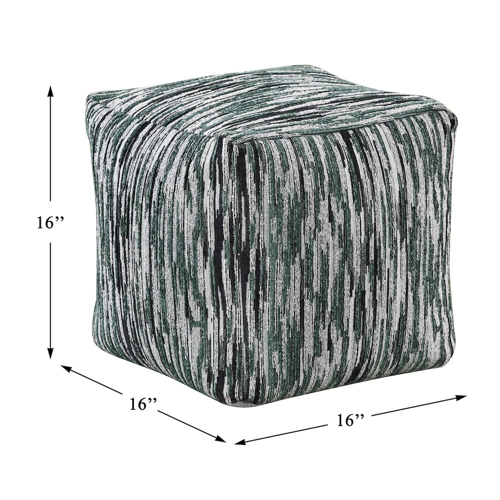 Lundy  Jacquard Pouf In Multi Color. Picture 4