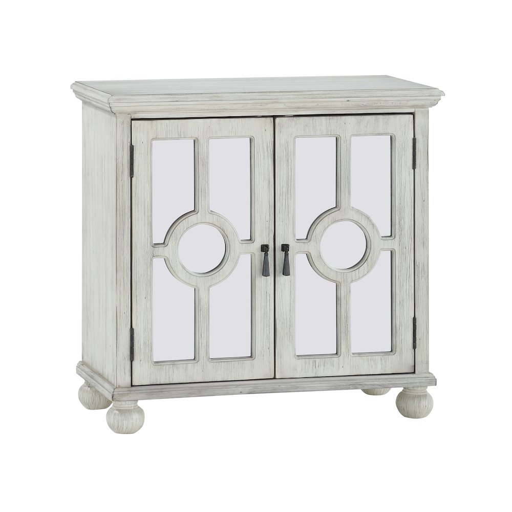 Poppy Asian Hardwood Accent Chest in Antique White. Picture 1