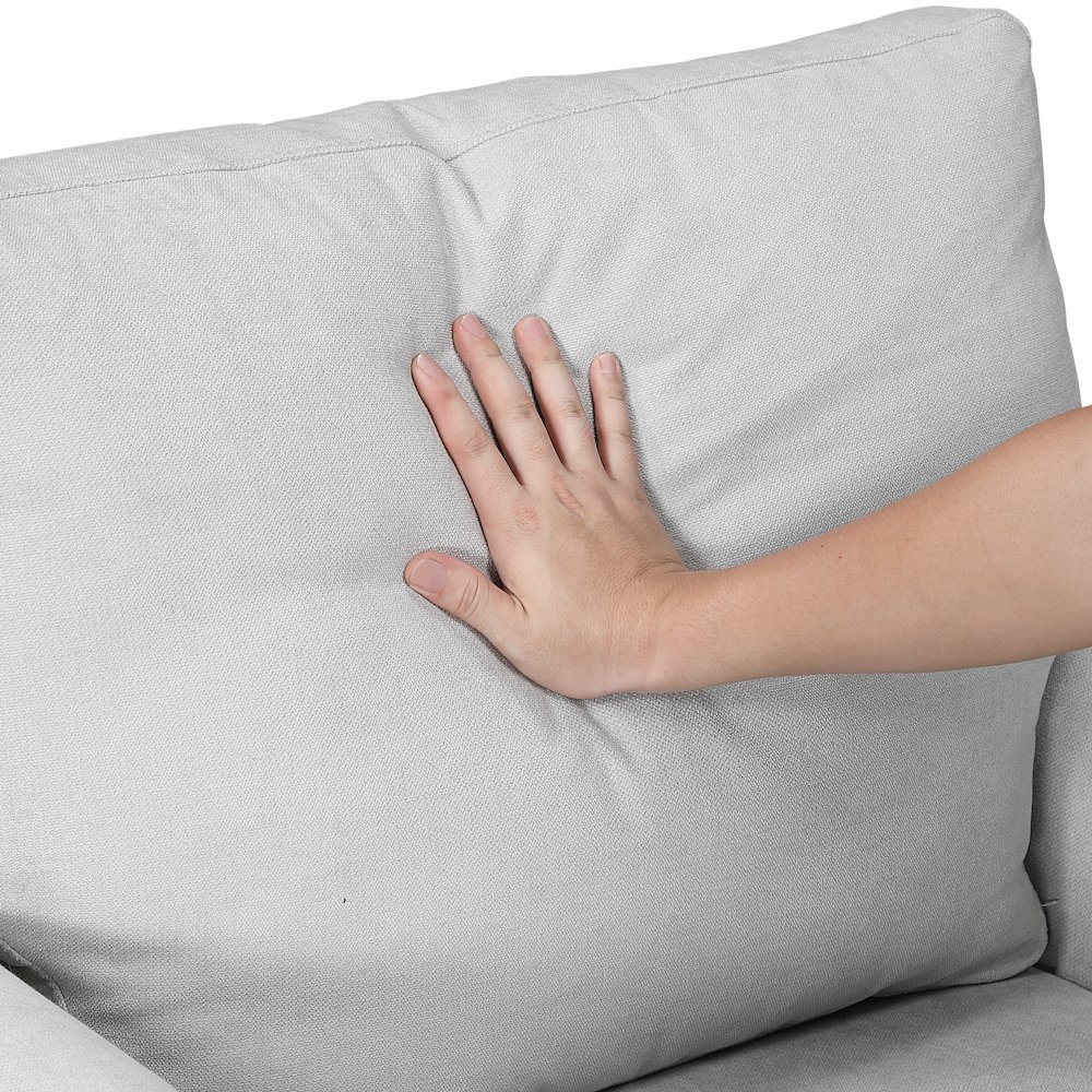 Aliana Textured Sofa in Gray. Picture 8