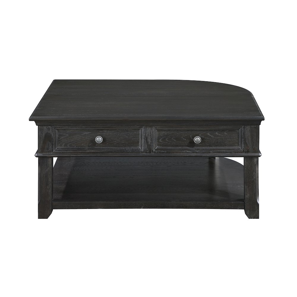 Muriel Pine Lift Top Cocktail Table in Charcoal. Picture 7
