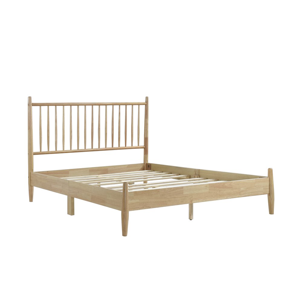 Brickell Rubberwood Queen Platform Bed in Natural. Picture 2