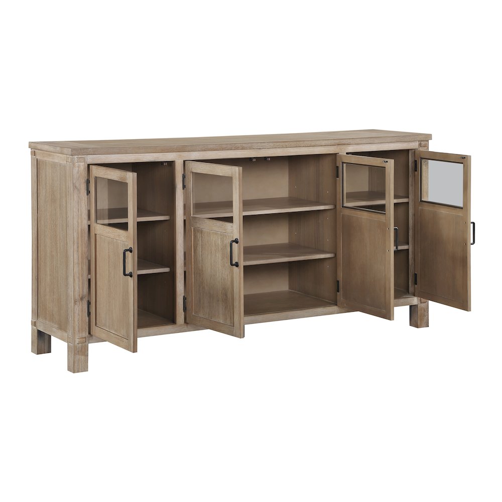 Aberdeen Acacia Veneer Dining Room Server in Distressed light oak. Picture 5