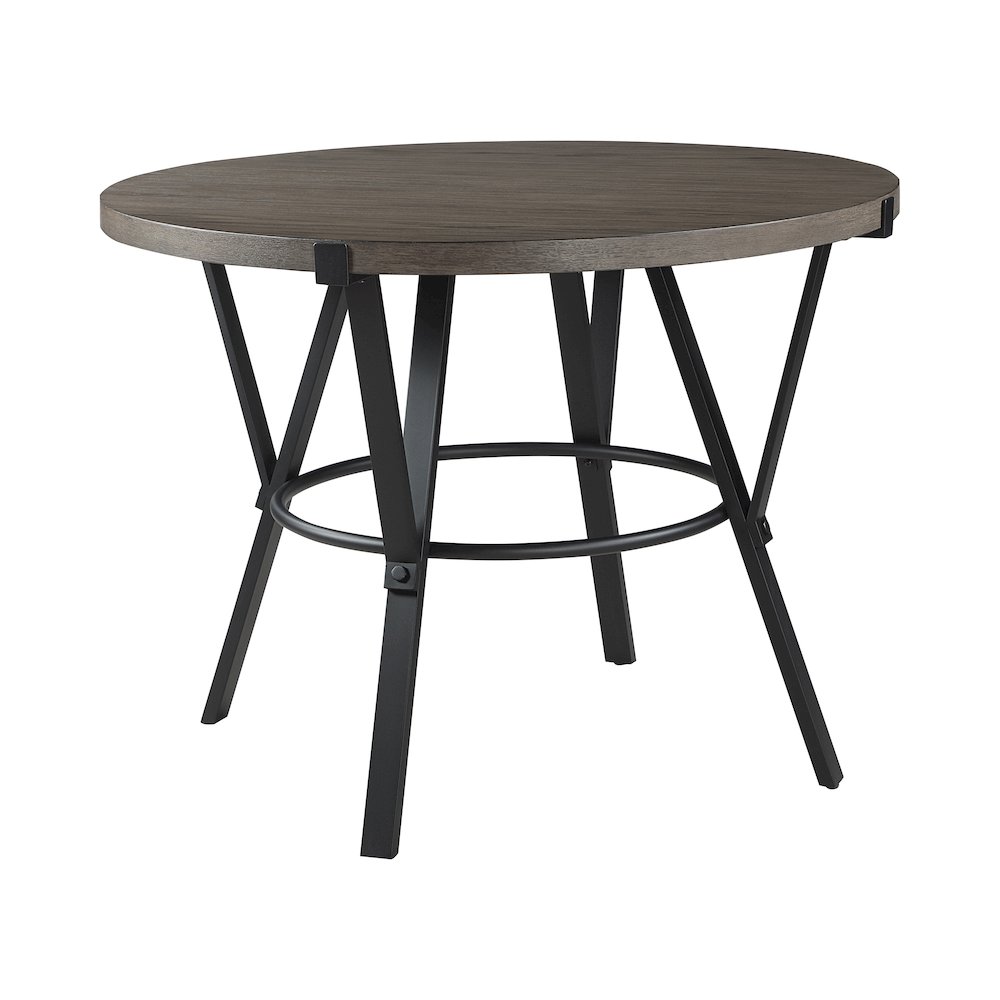 Crowley Oak Veneeer Counter Height Table in Black. Picture 1