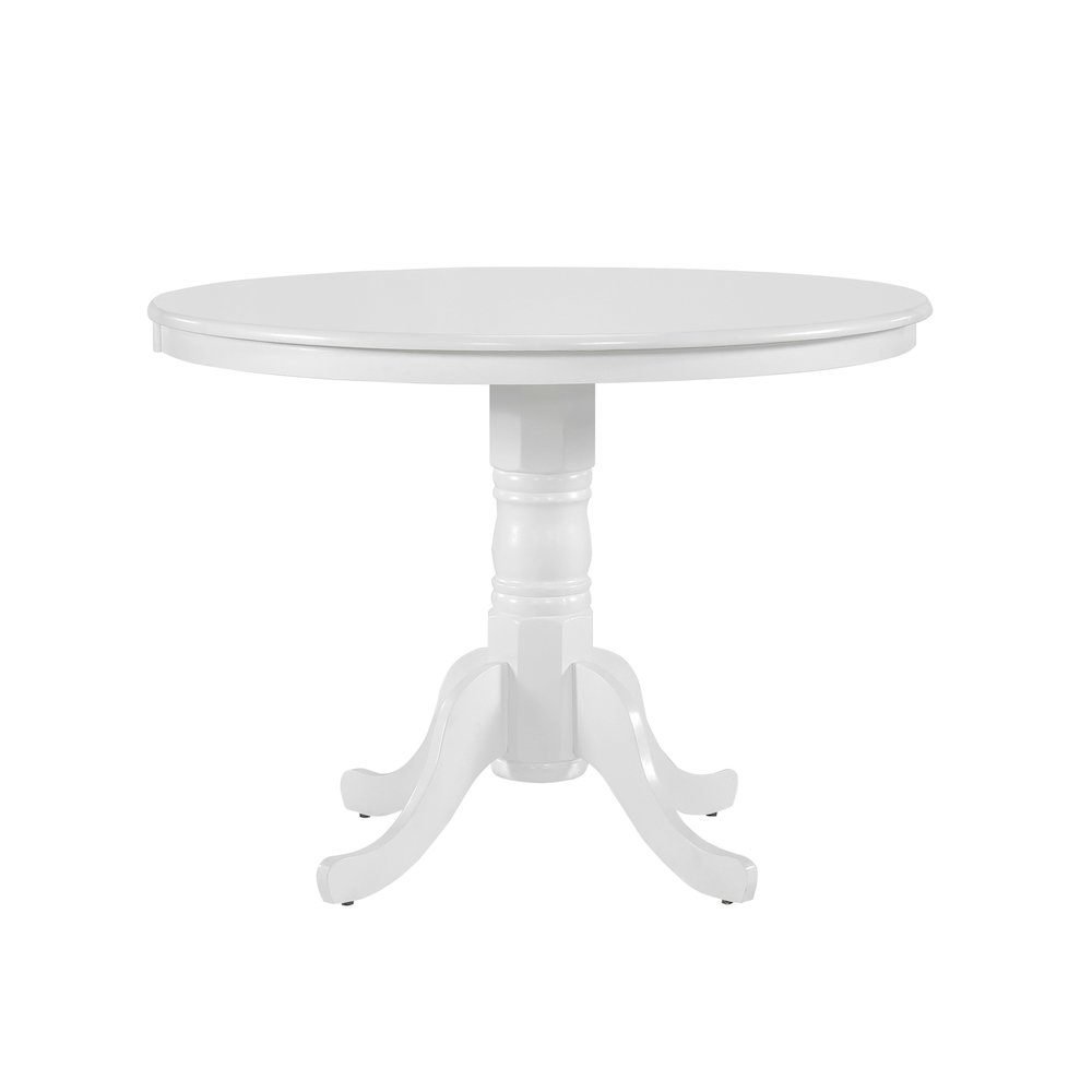Shelby Wood Veneer Dining Room Table in White. Picture 3