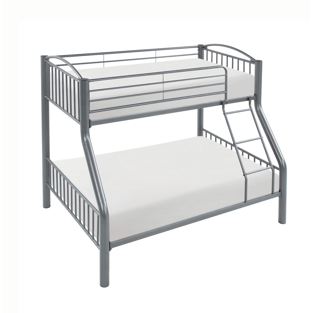 Beckett Metal Twin Over Full Metal Bunk Bed in Gray. Picture 3